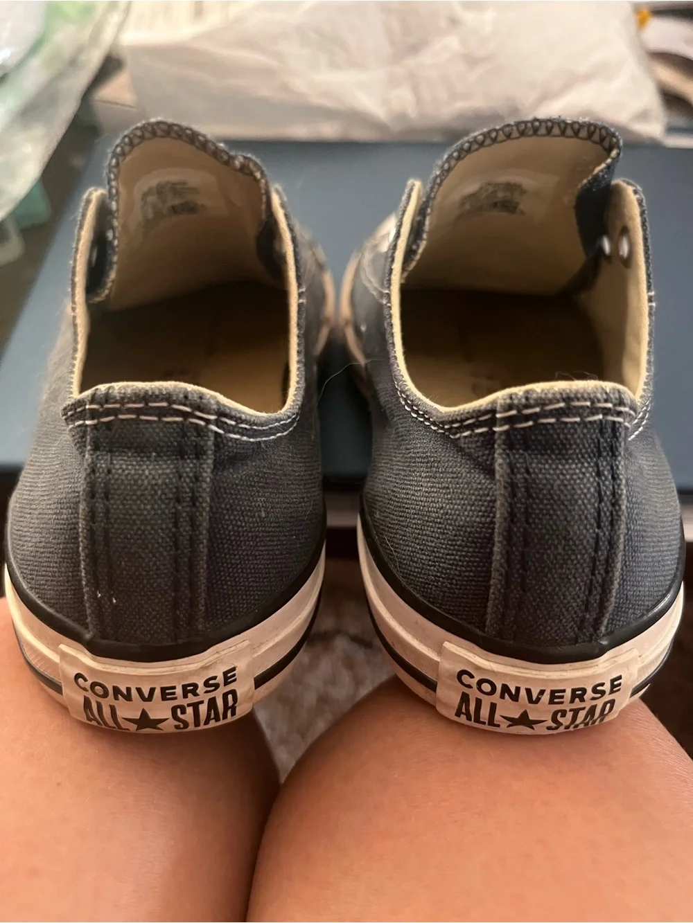 Converse Kids All Star Lace-up Canvas Sneakers in Navy and White